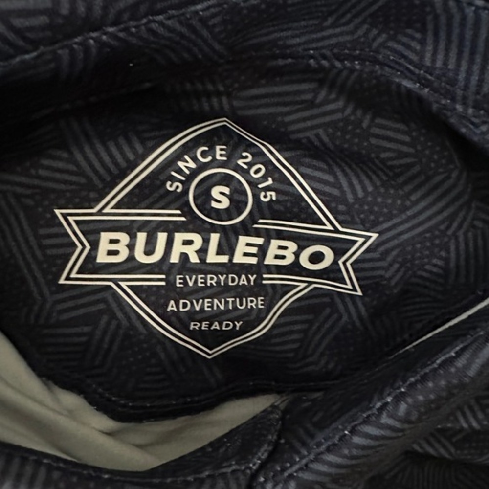 BURLEBO Mens Navy Performance Polo Size‎ S Geometric Golf Shirt - Picture 10 of 13